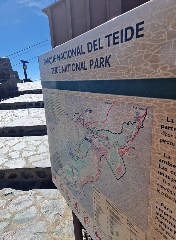 Mapa tras na Teide.
