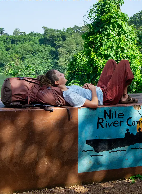 Turistka při zdřímnutí
