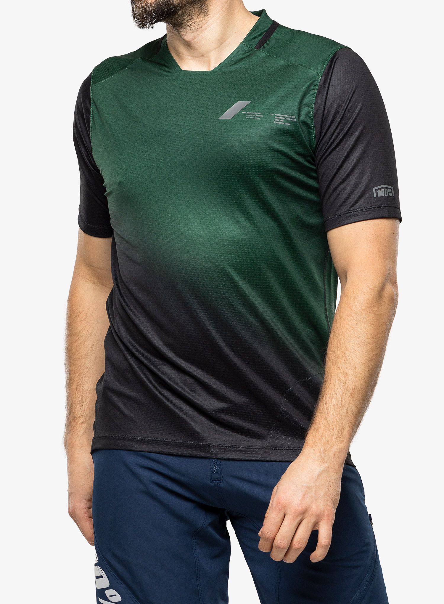 Cyklistické triko 100% Celium - forest green/black