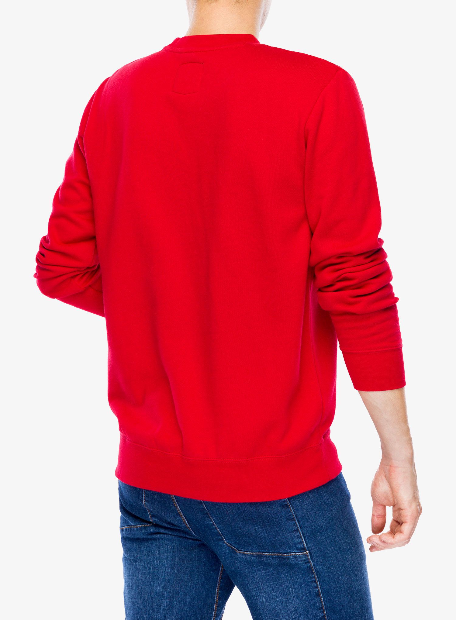 Mikina 100% Icon Pullover Crewneck Fleece Sweatshirt - deep red