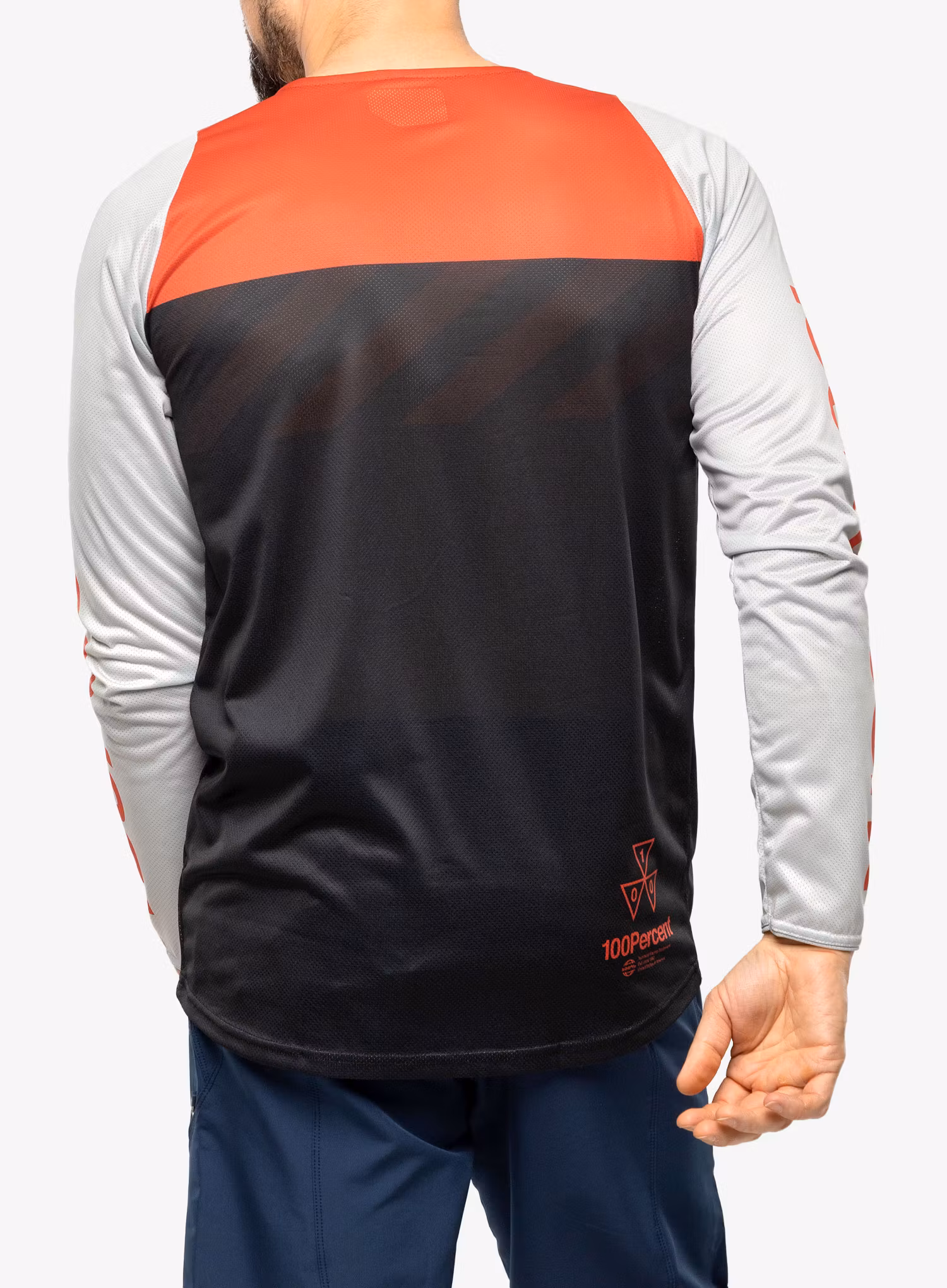 Cyklistická mikina 100% R-Core - black/racer red