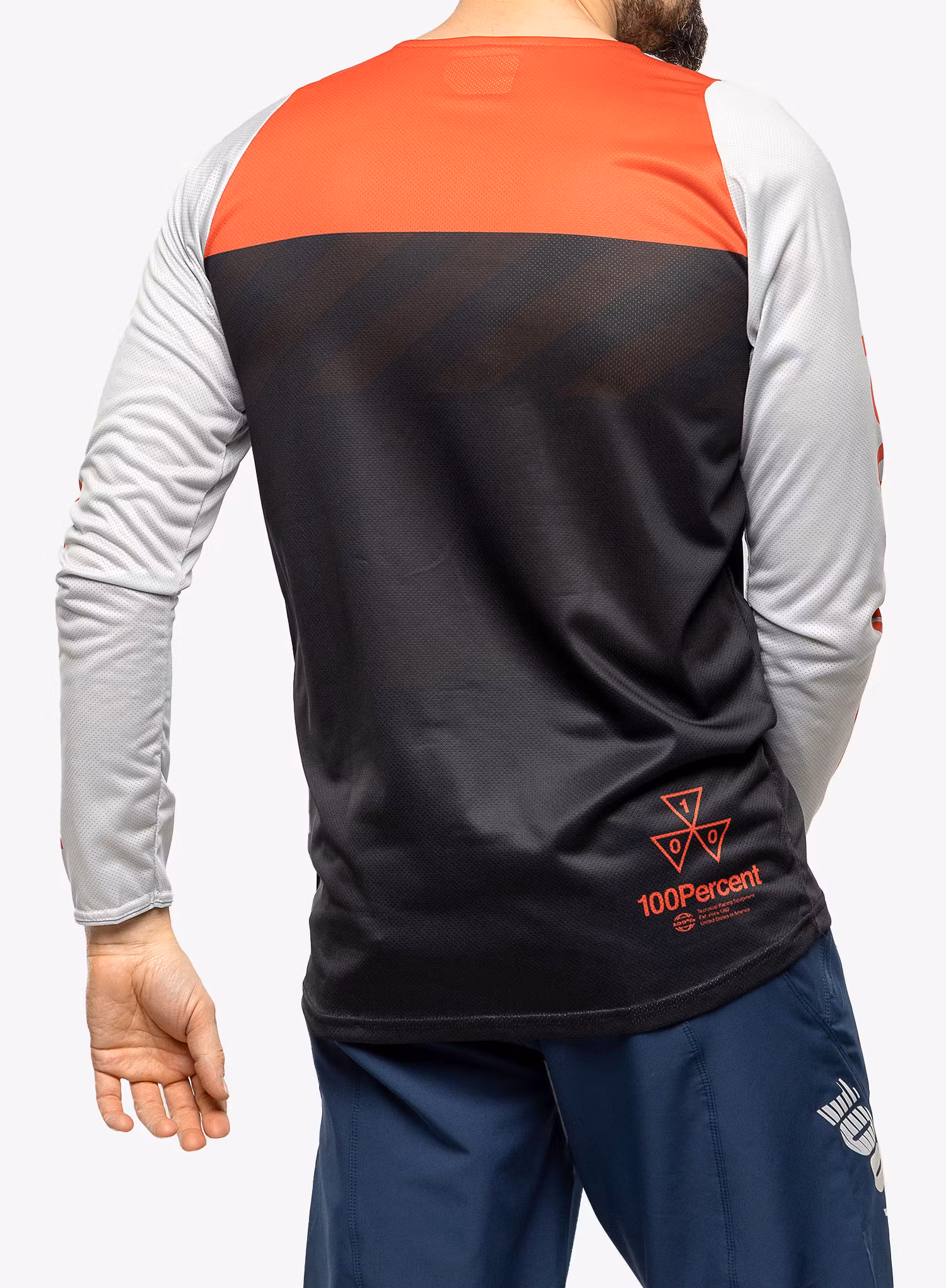 Cyklistická mikina 100% R-Core - black/racer red
