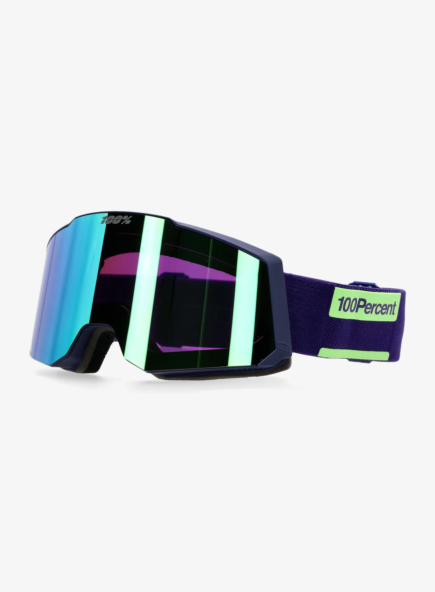 Lyžařské brýle 100% Snowcraft Hiper S - eggplant/mirror green lens