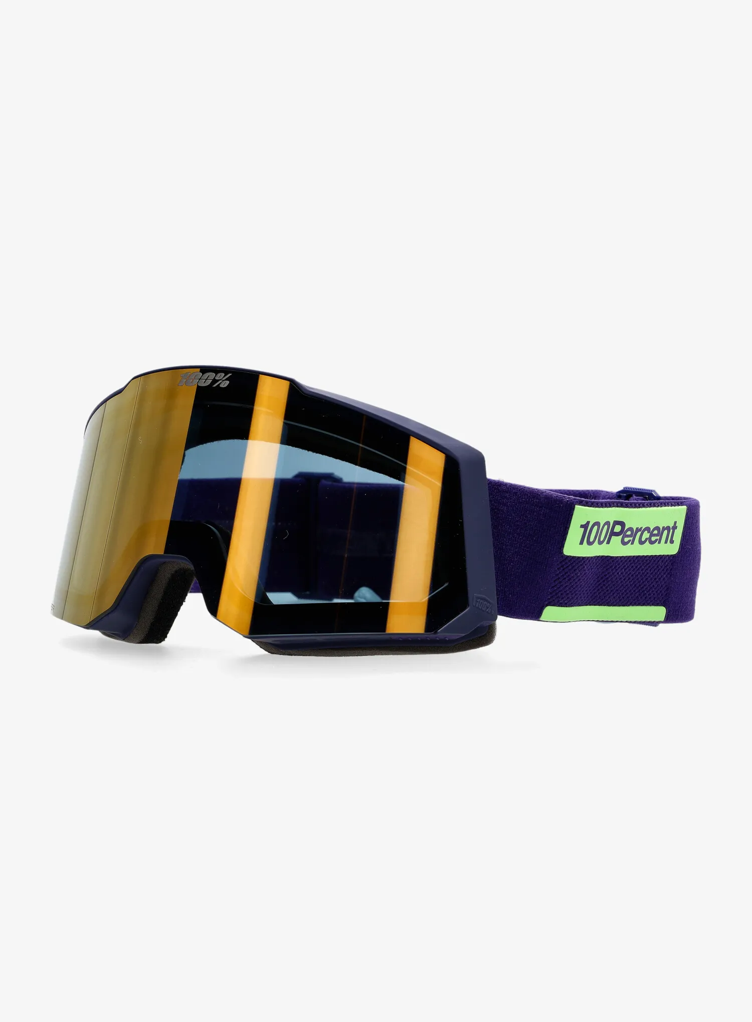 Lyžařské brýle 100% Snowcraft Hiper S - eggplant/mirror green lens