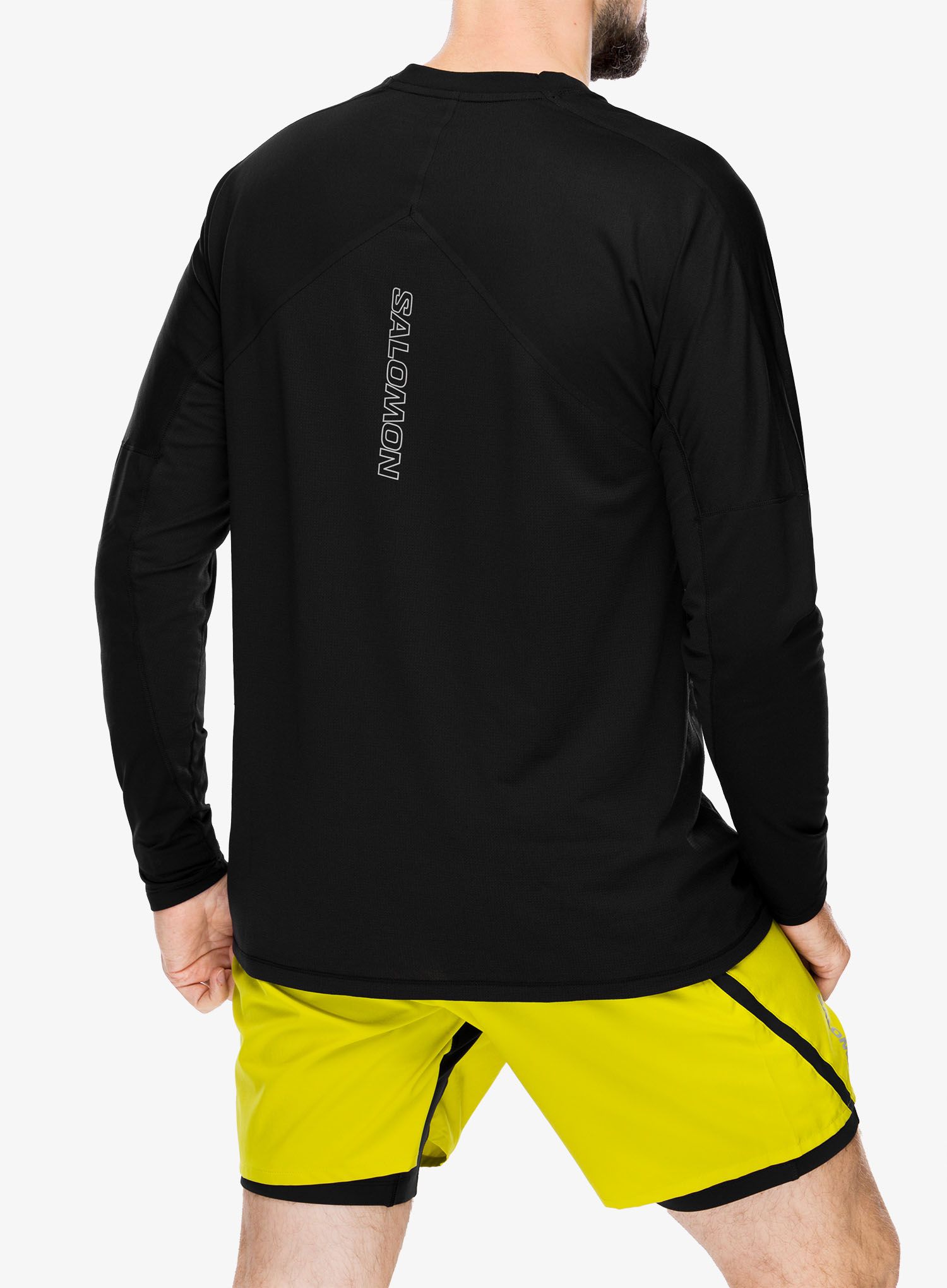 Mikina bez kapuce Salomon Sense Aero LS Tee - deep black