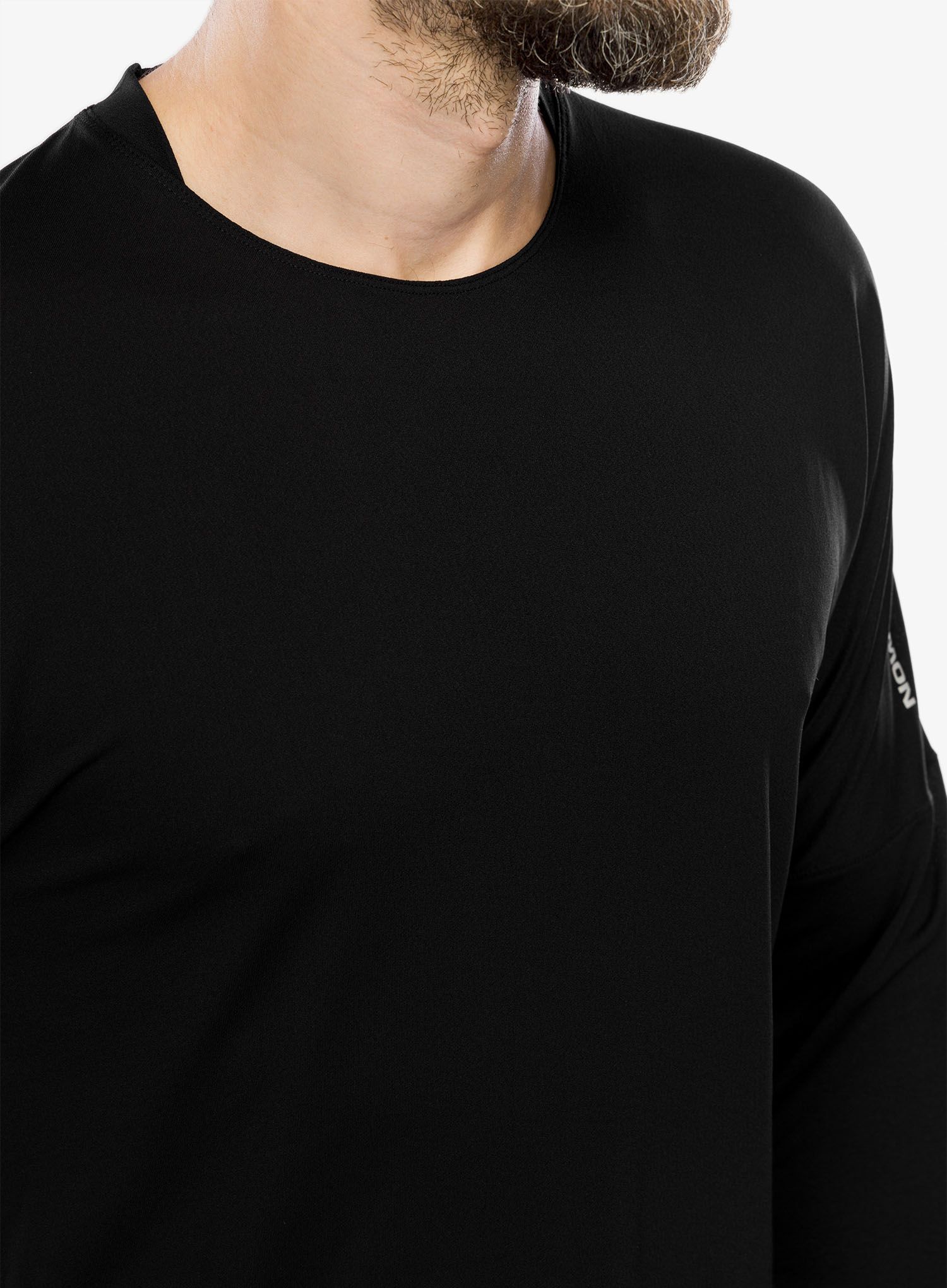 Mikina bez kapuce Salomon Sense Aero LS Tee - deep black