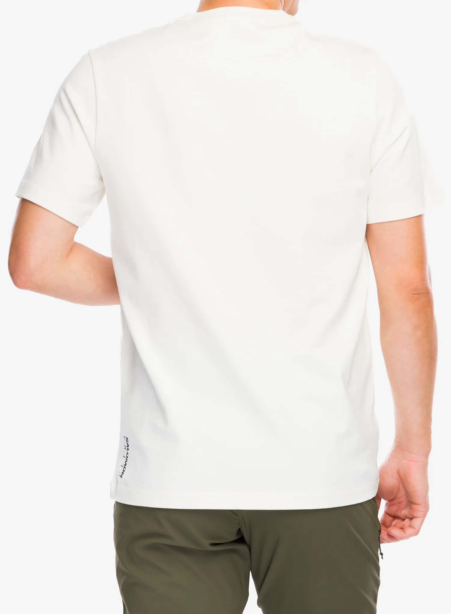 Bavlněné tričko Salomon Ultra Flag Logo S/S Tee - vanilla