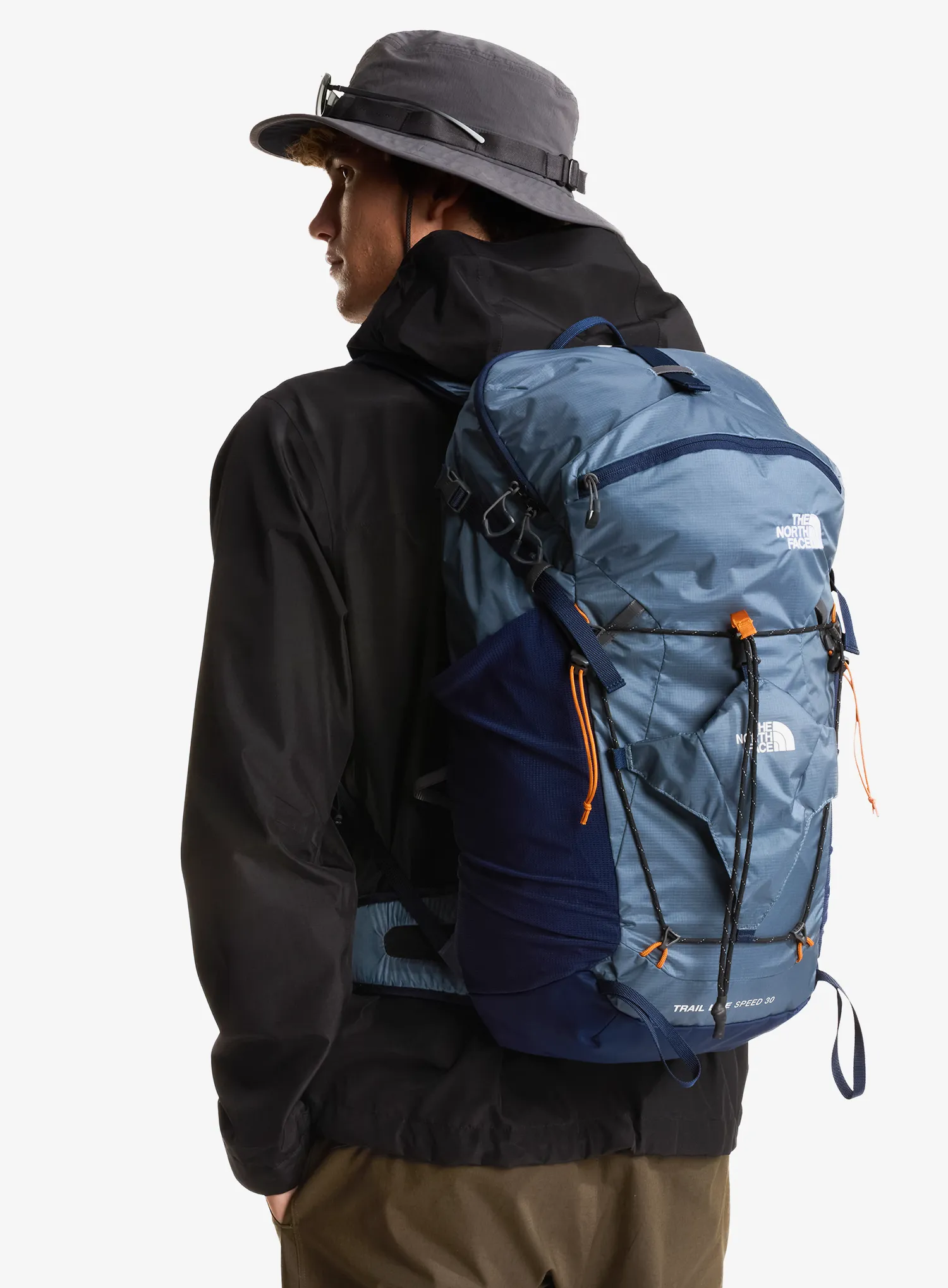 Batoh na kolo The North Face Trail Lite Speed 30 - grey/navy/dust orange