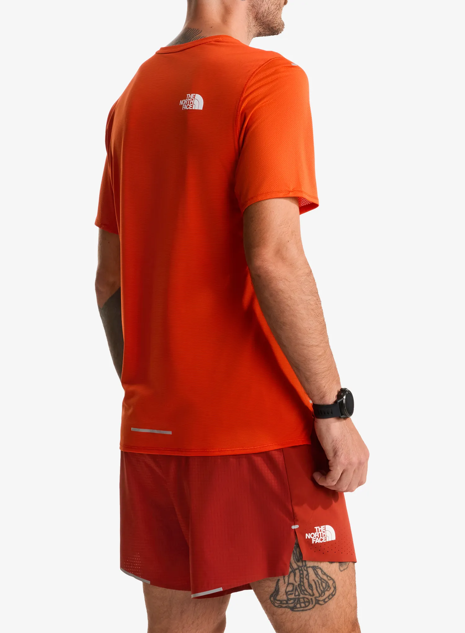 Běžecké tričko The North Face Summit High Trail S/S - lava red