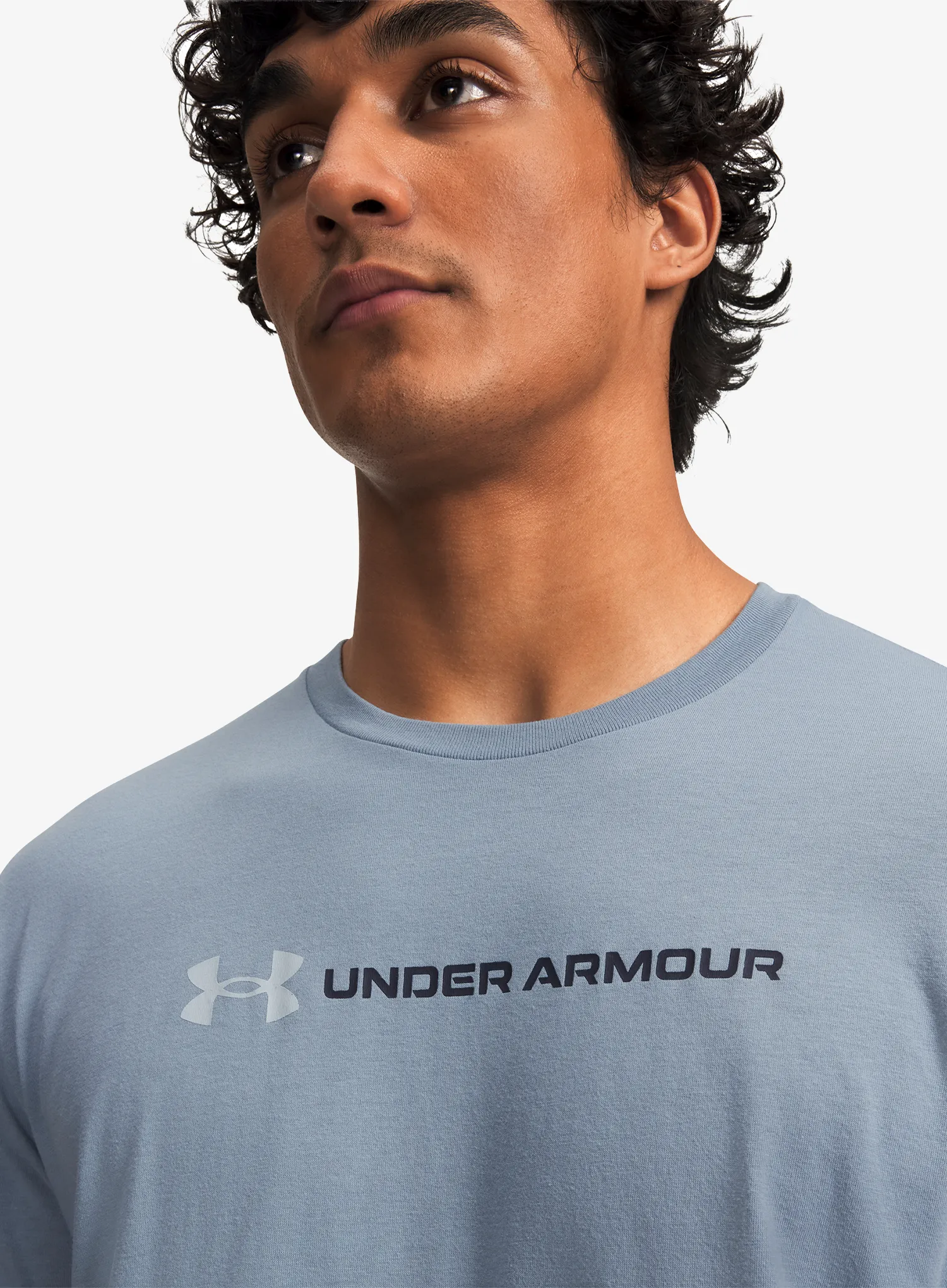 Bavlněné tričko Under Armour Logo WM SS - blue wind/blue fog
