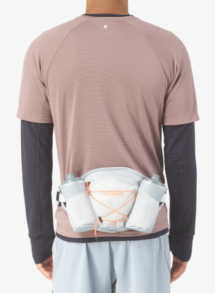 Běžecký opasek Salomon Cross Belt 2 Bottles - gray violet/quarry