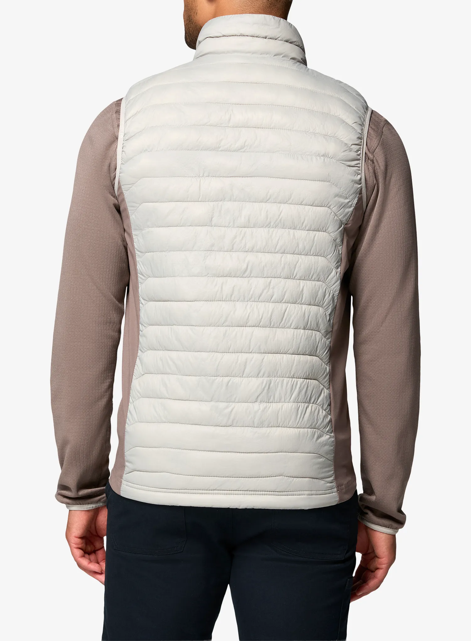 Zateplená vesta Columbia Powder Pass Hybrid Vest - flint grey/iron