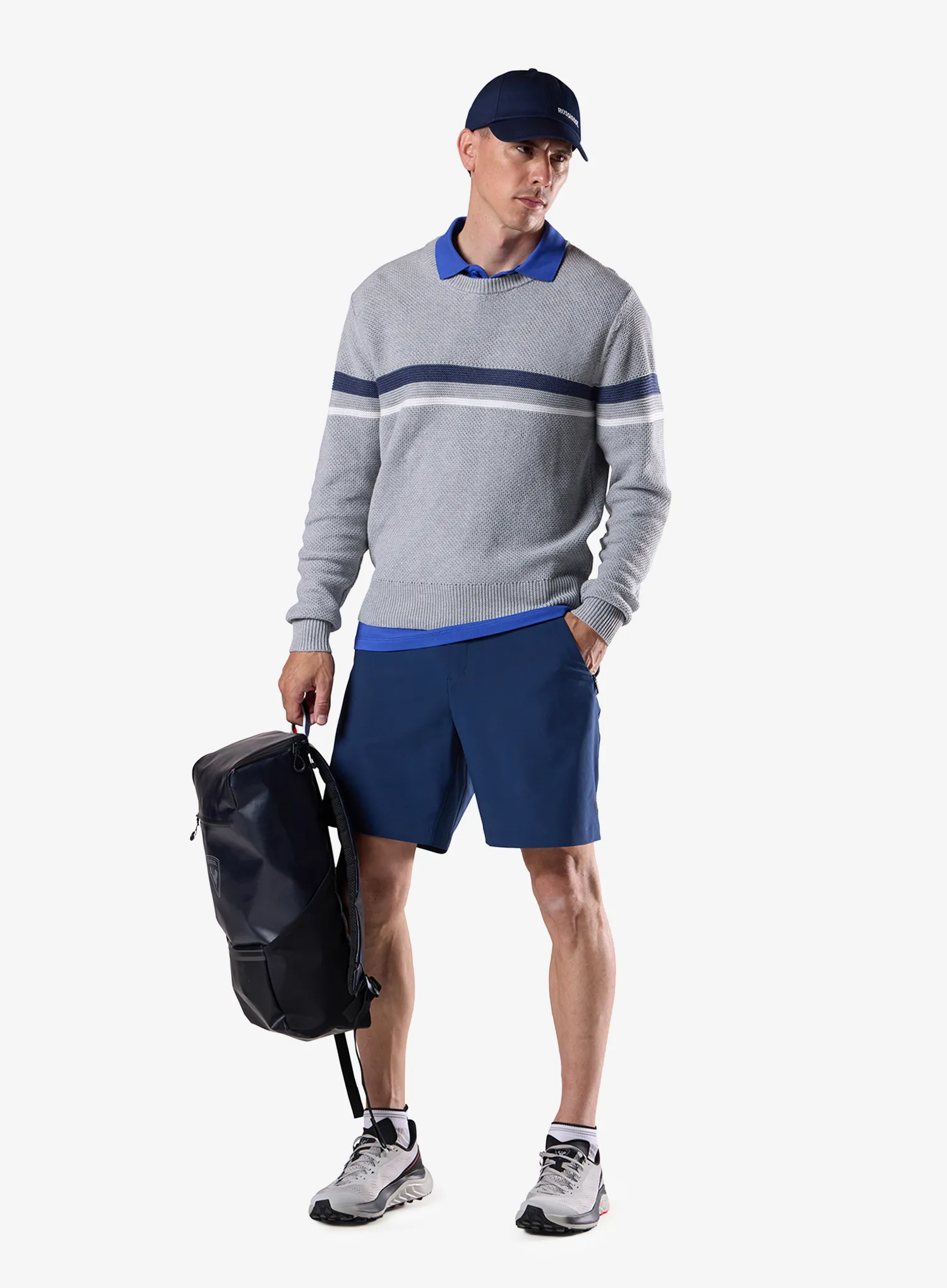 Svetr Rossignol Knitted Crewneck Sweater - light grey