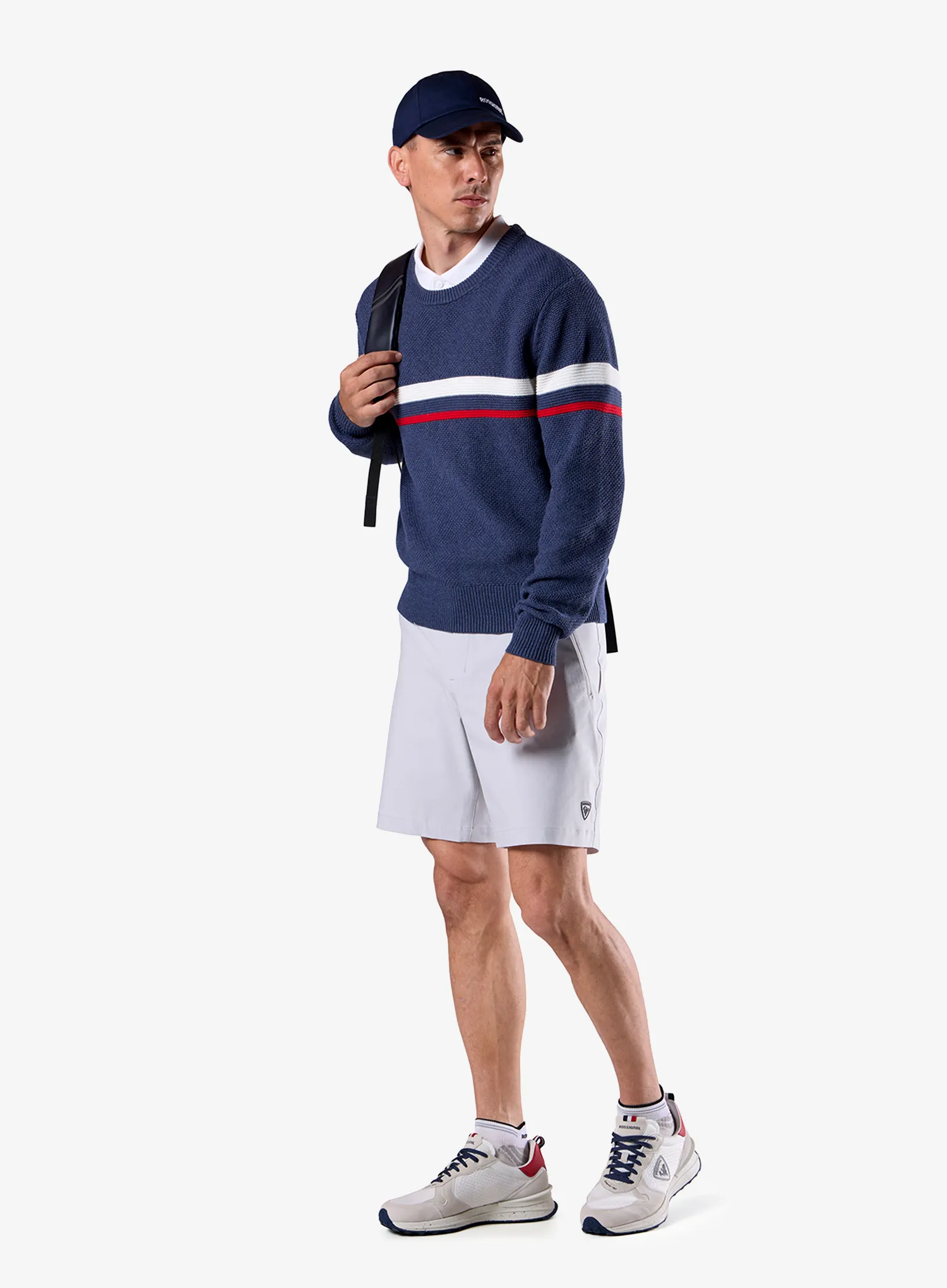 Pánský svetr Rossignol Knitted Crewneck Sweater - dark navy