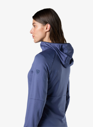 Outdoor mikina dámská Rossignol Textured Hoodie Mid Layer - true blue night