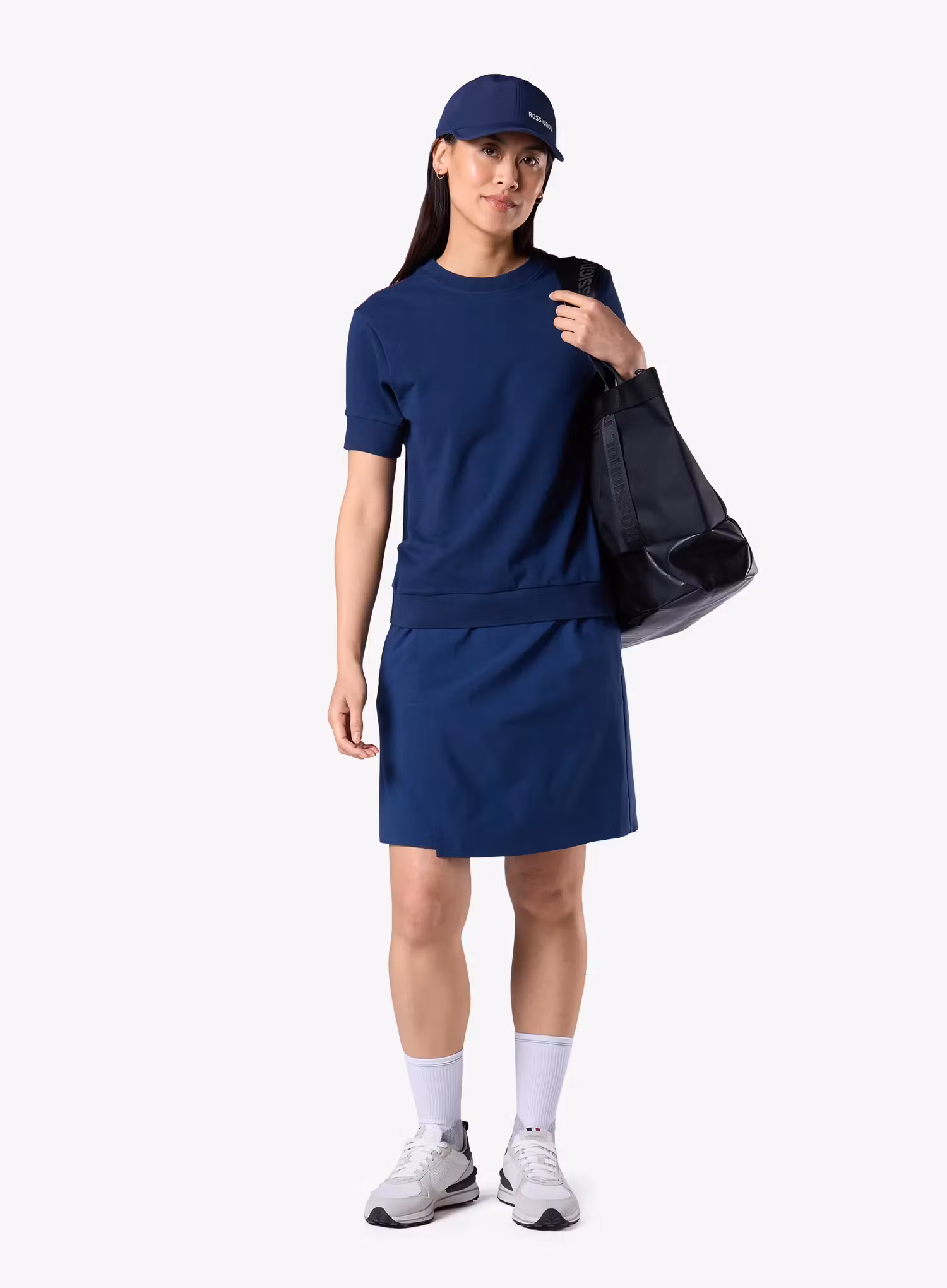 Bavlněné tričko dámské Rossignol Piquein Tee - dark navy