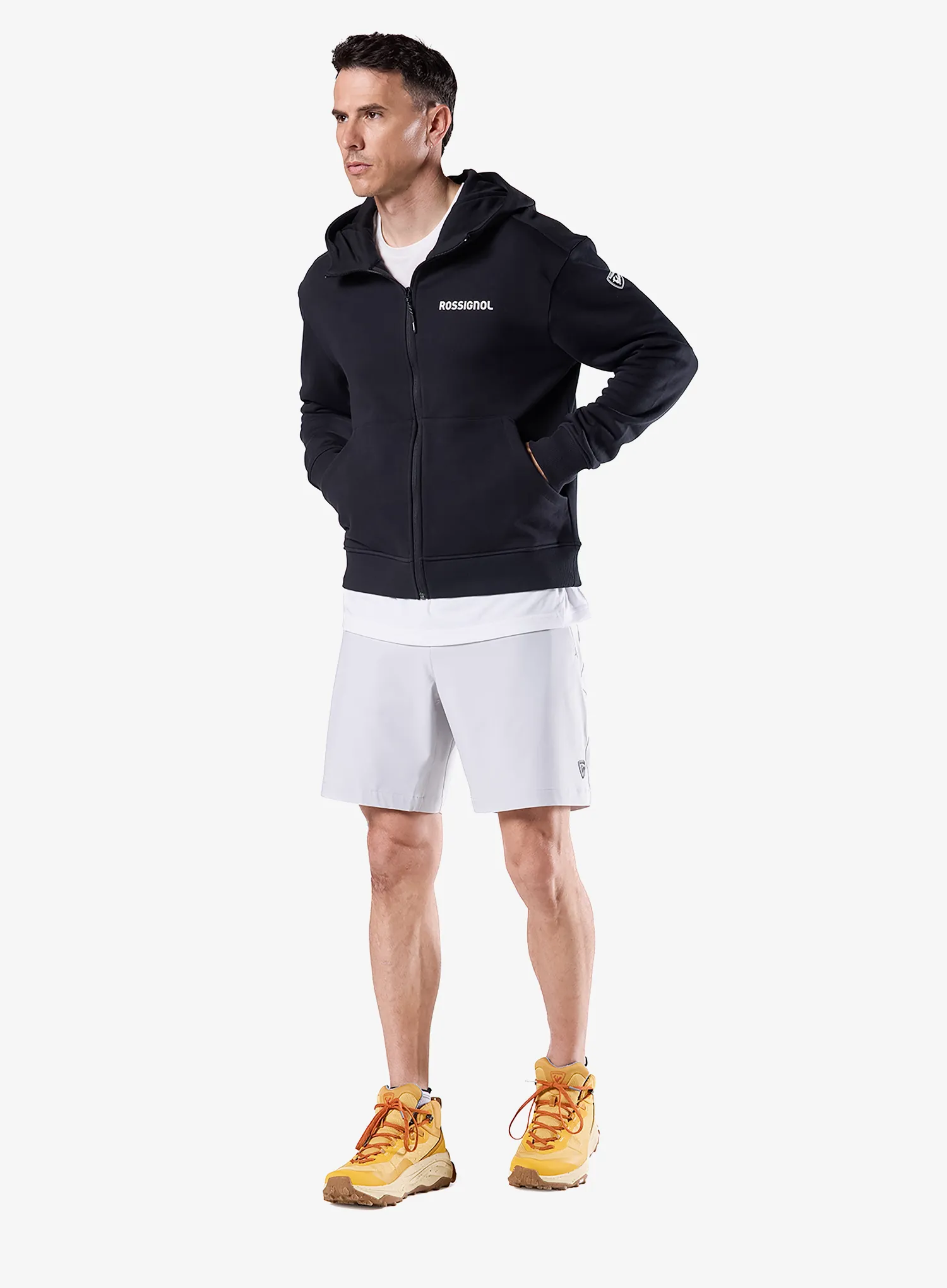Mikina s kapucí Rossignol Logo Full-Zip Hoodie - black