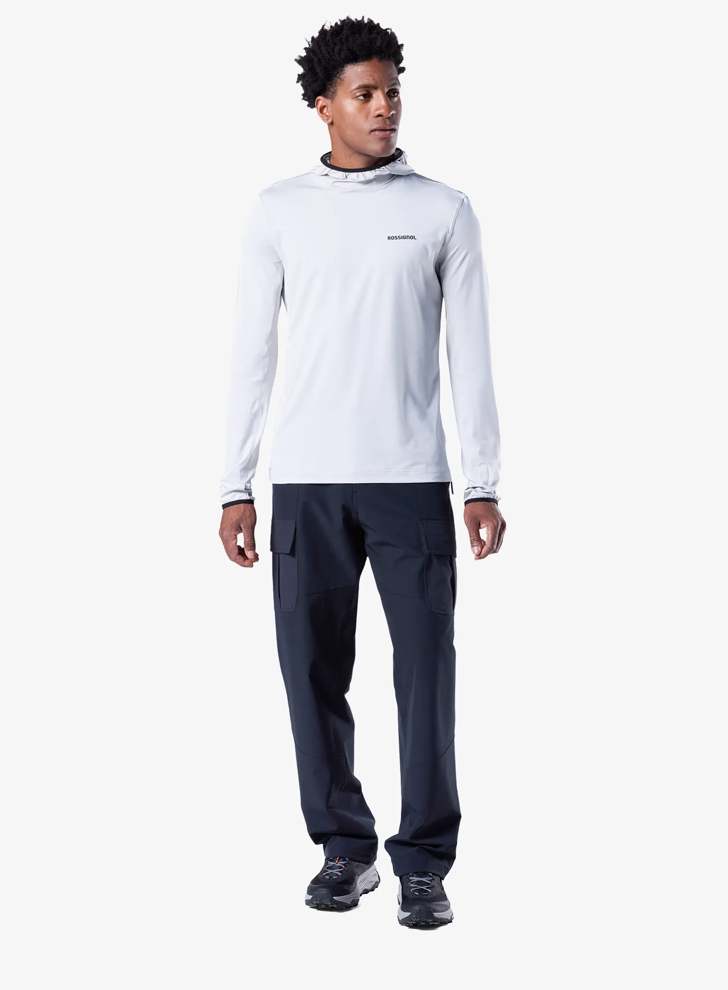Mikina s kapucí Rossignol Westweg Sun Hoodie - light grey