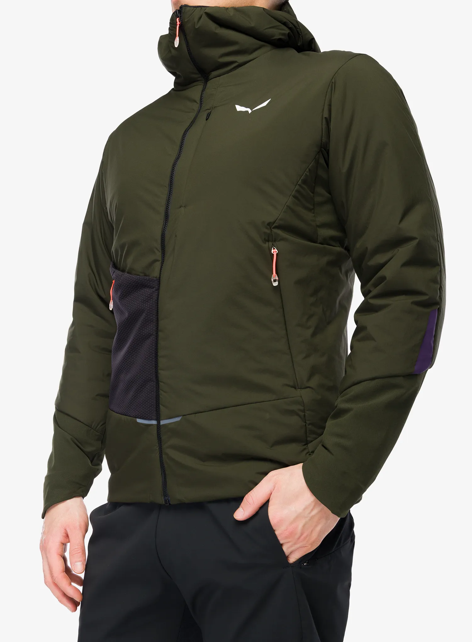 Hybridní bunda Salewa Pedroc Tw Air Hyb Jacket - dark olive