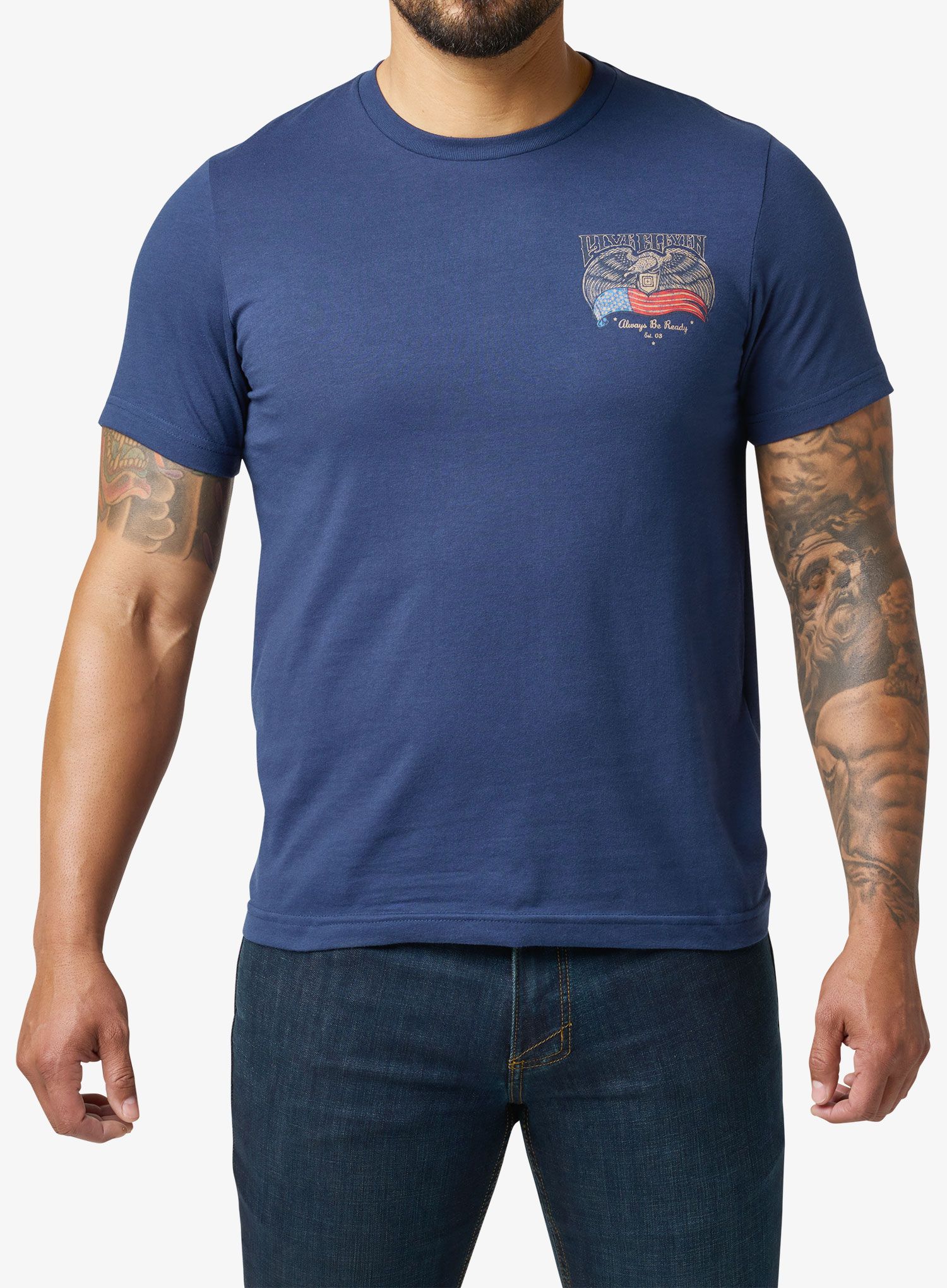 Tričko 5.11 Birds And Banners S/S Tee - pacific navy