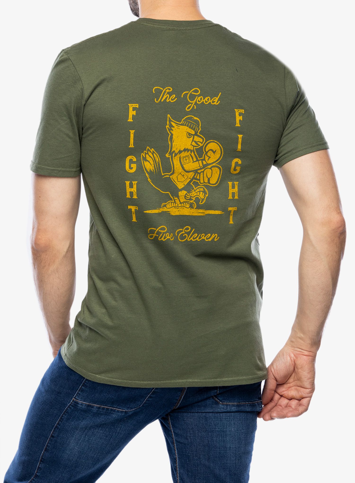 Tričko s potiskem 5.11 Emea Good Fight S/S Tee - military green