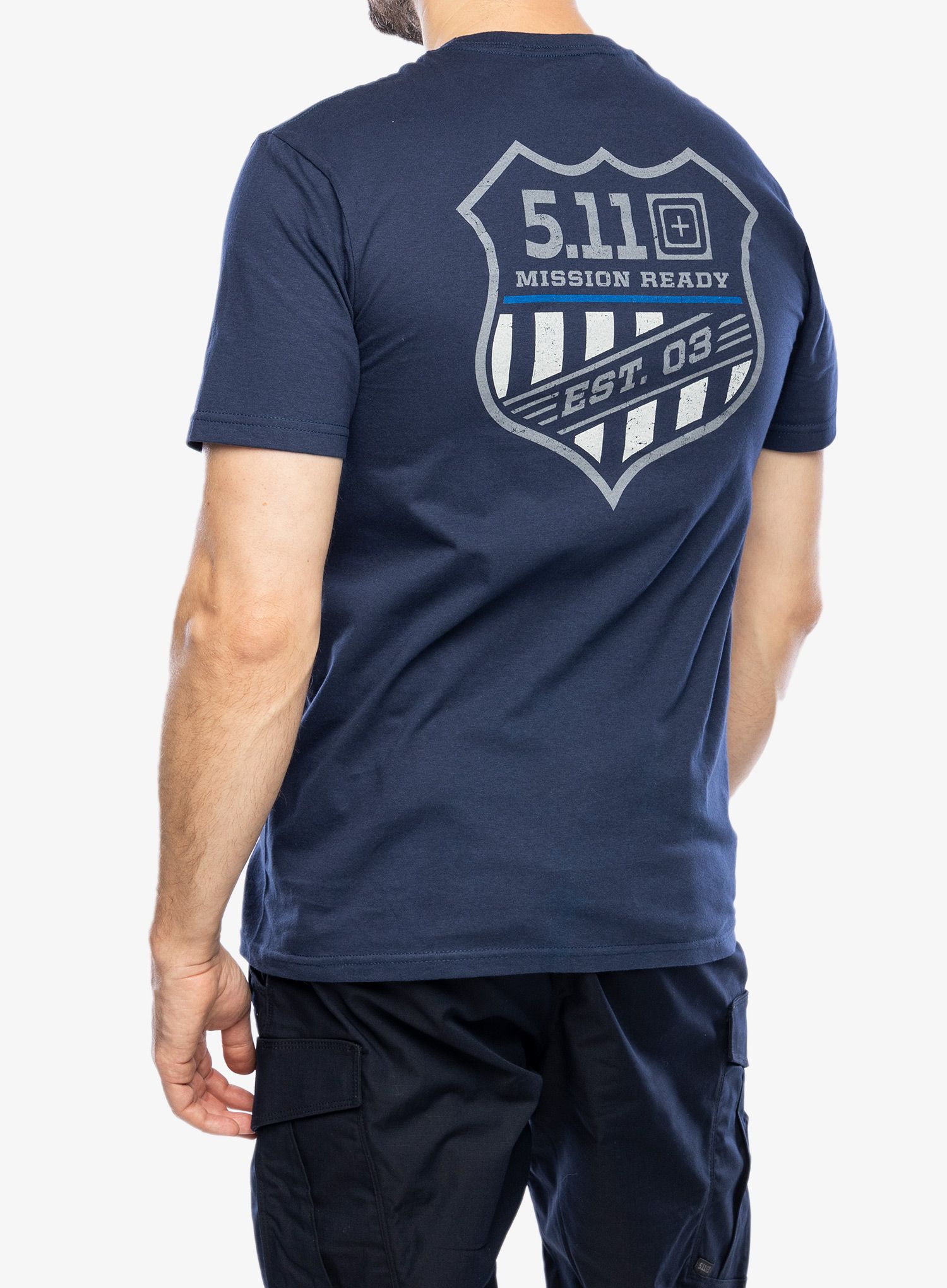 Bavlněné tričko 5.11 Emea Mission Ready S/S Tee - navy