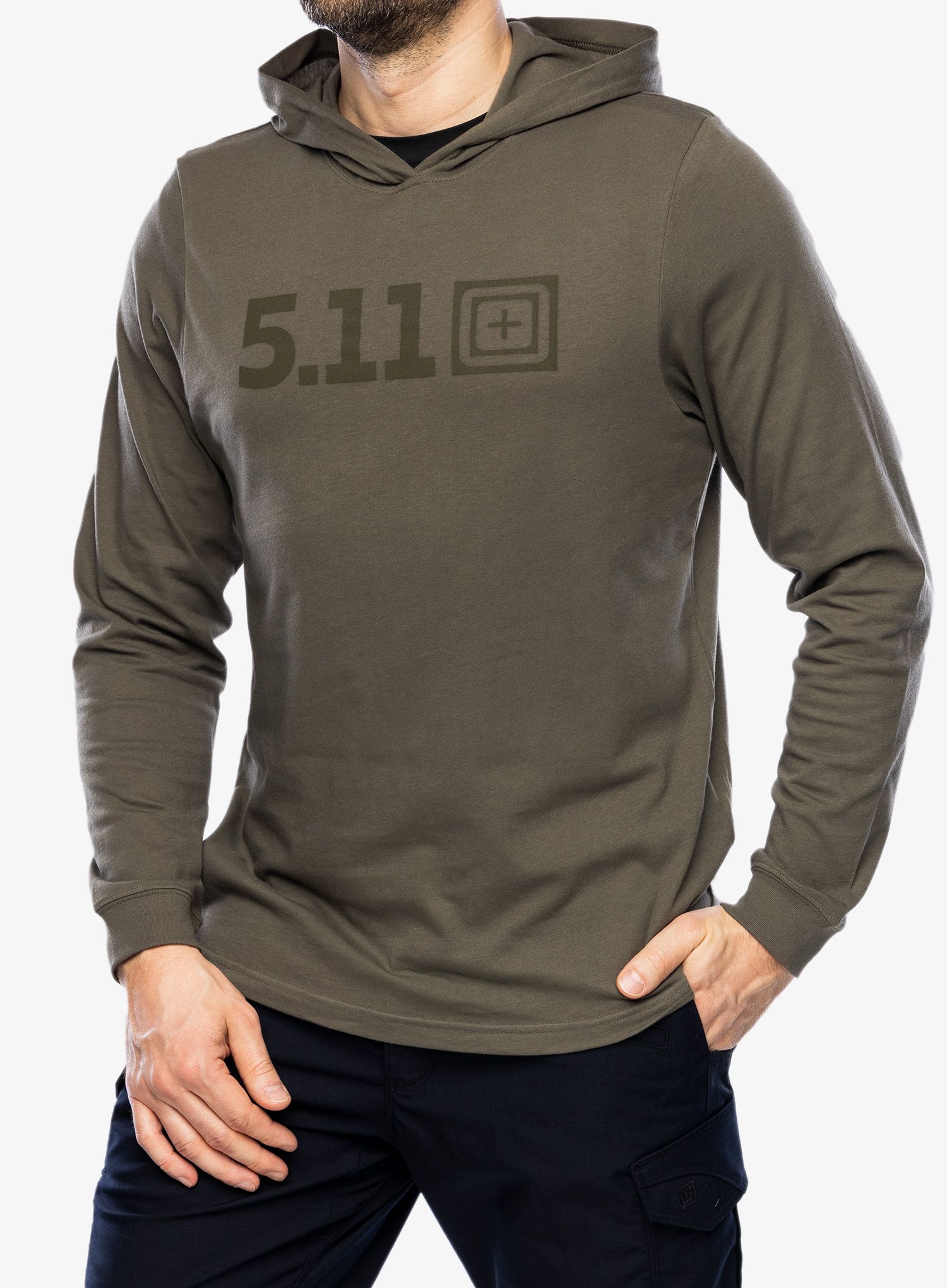 Mikina 5.11 Hooded L/S Tee - ranger green