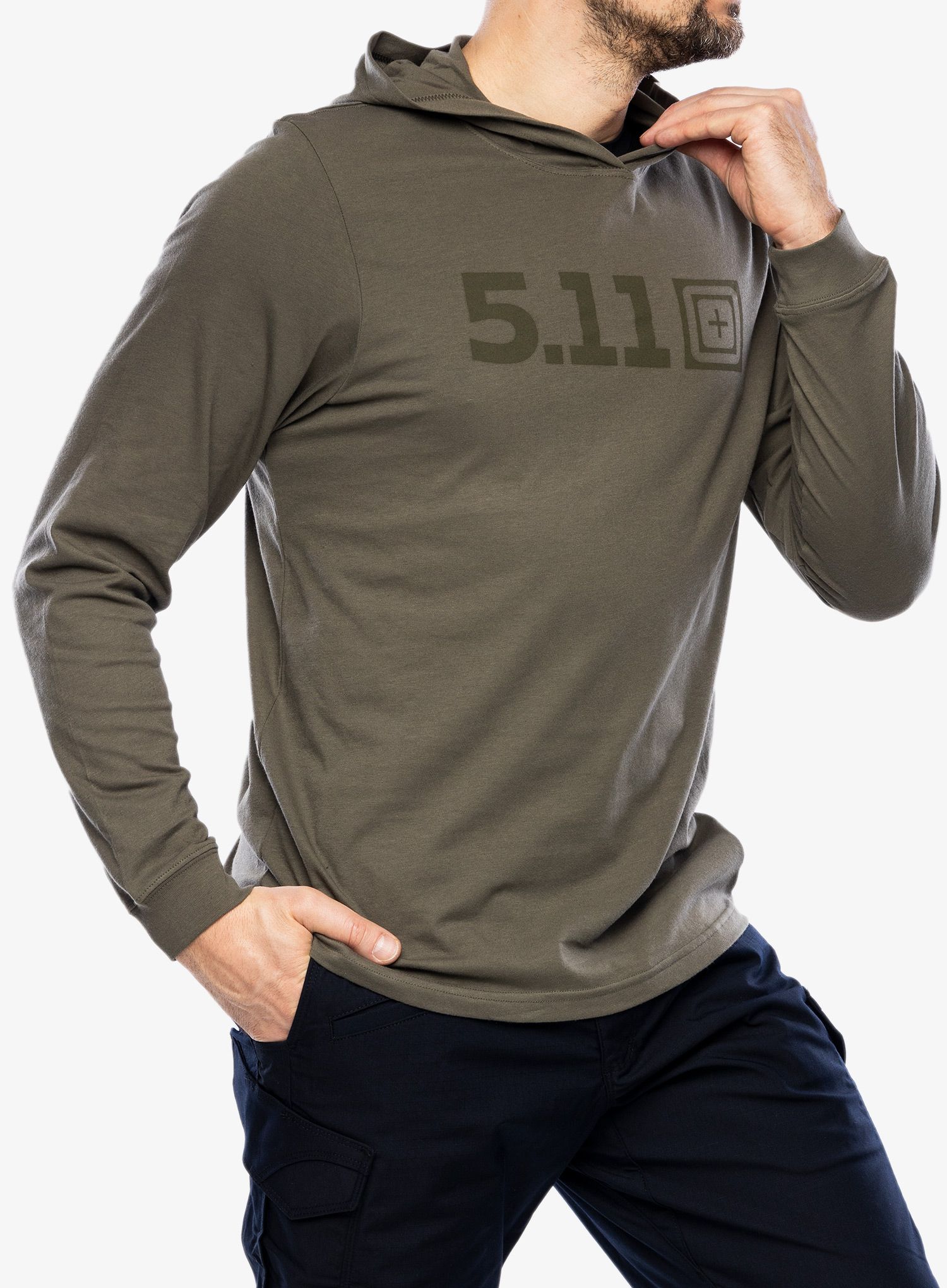 Mikina 5.11 Hooded L/S Tee - ranger green