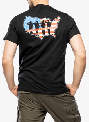 Bavlněné tričko 5.11 Land Of The Free S/S Tee - black