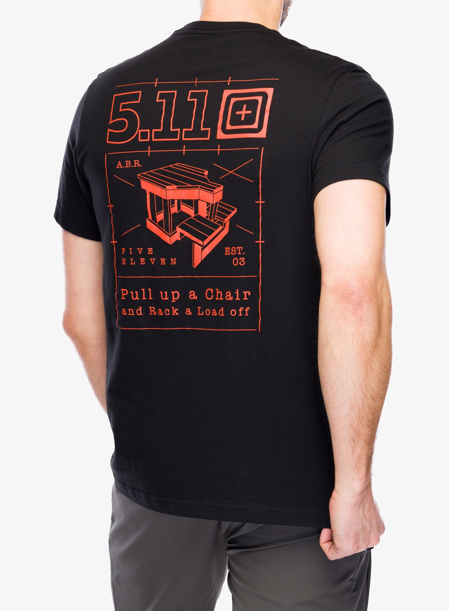 Tričko s potiskem 5.11 Pull Up a Chair S/S - black