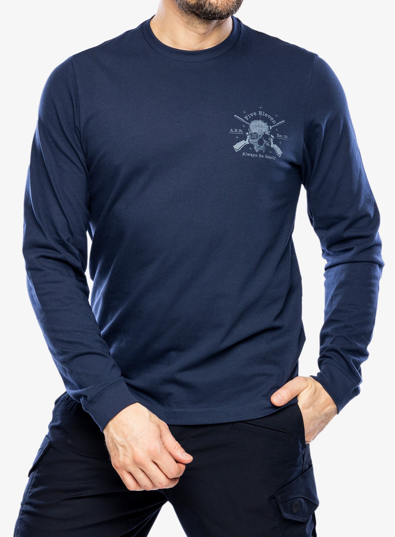 Longsleeve 5.11 Quiet Warrior L/S Tee - pacific navy