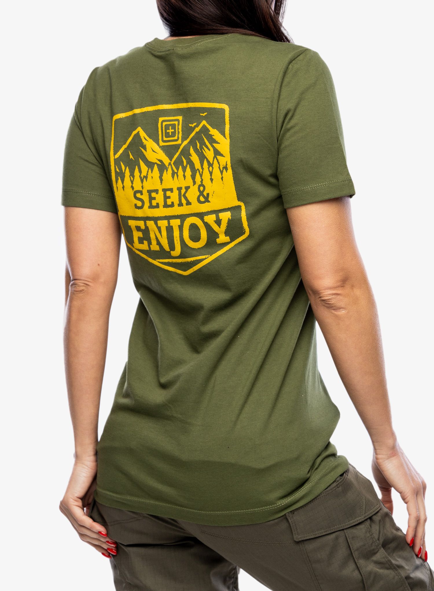 Bavlněné tričko dámské 5.11 Seek and Enjoy S/S Tee - military green