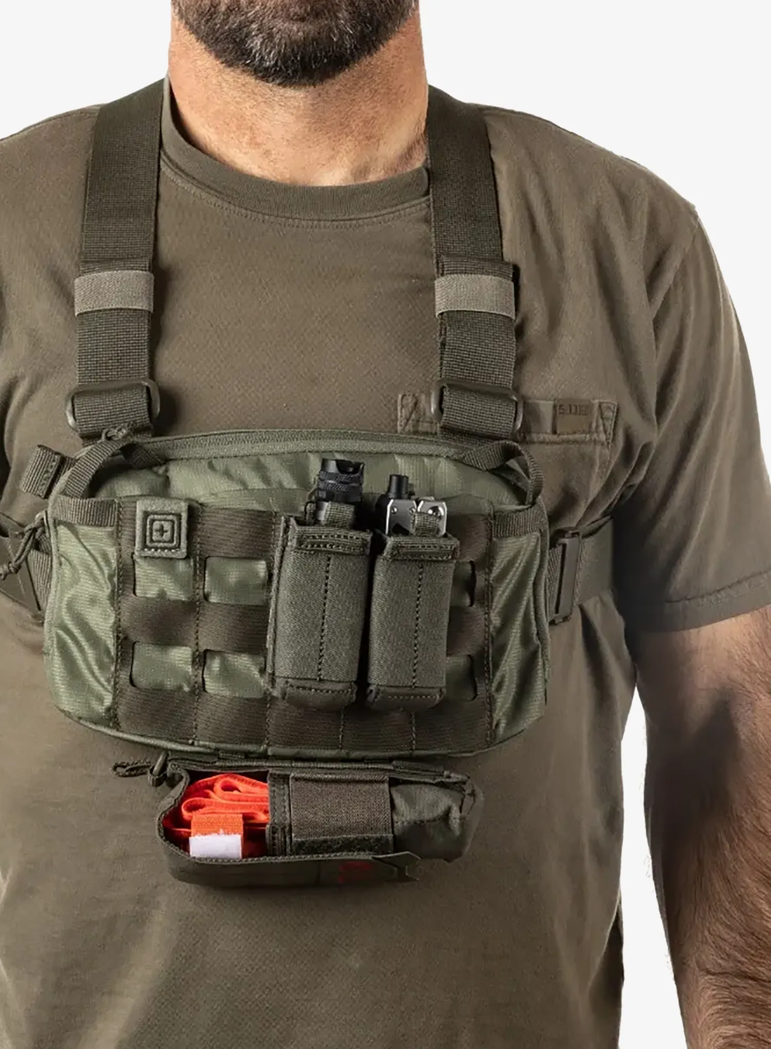 Kapsička na krk 5.11 Skyweight Survival Chest Pack - green