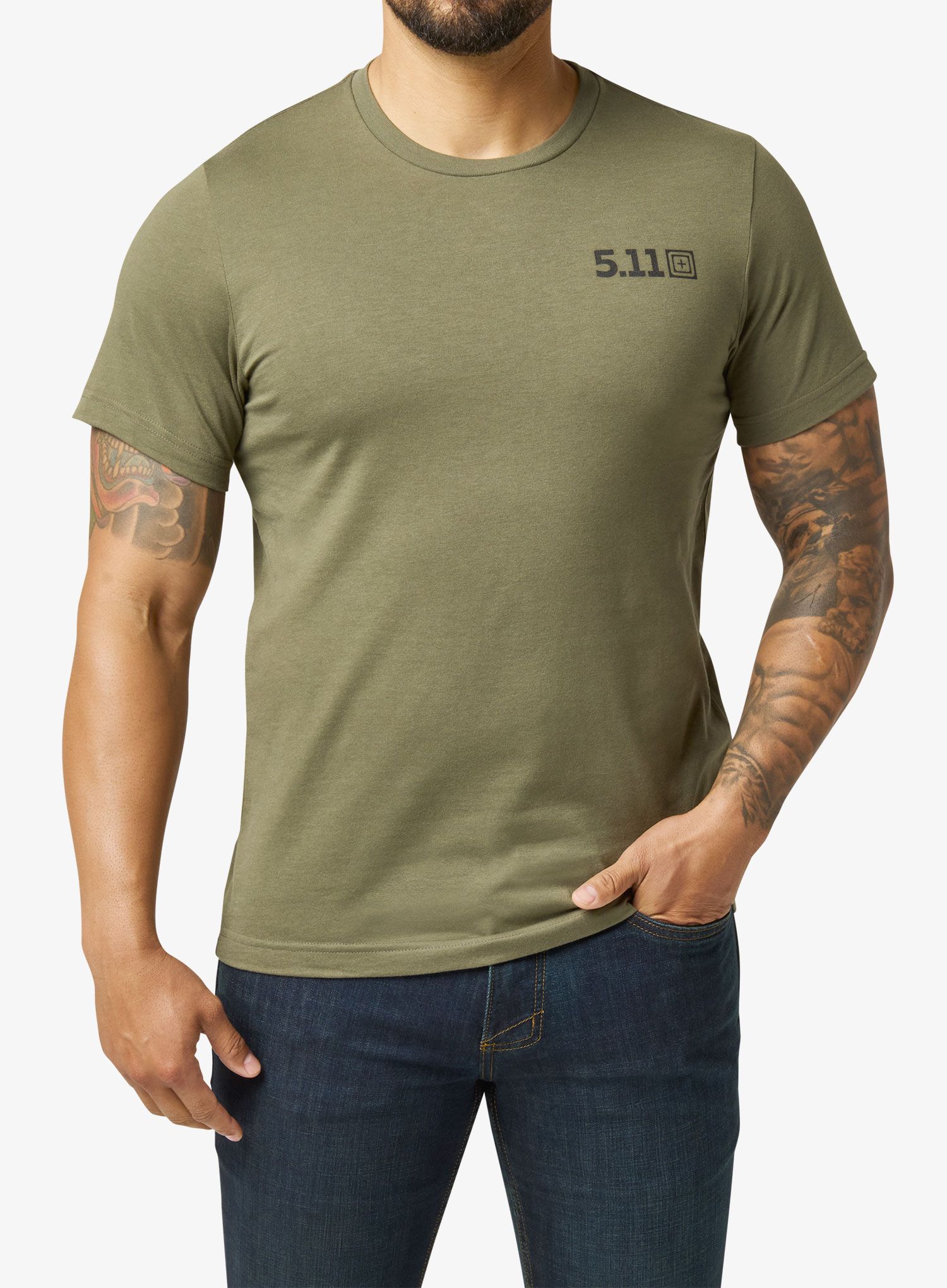 Tričko s potiskem 5.11 Trust In Training S/S Tee - ranger green
