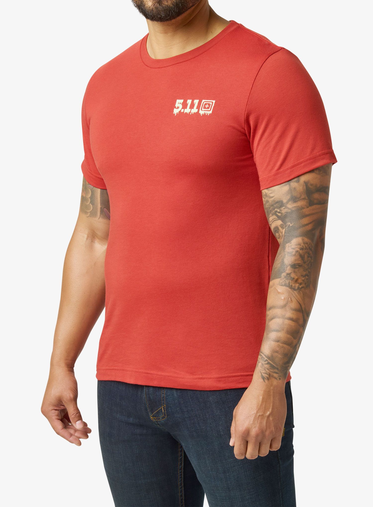 Tričko 5.11 Xmas Nightmare S/S Tee - red ochre