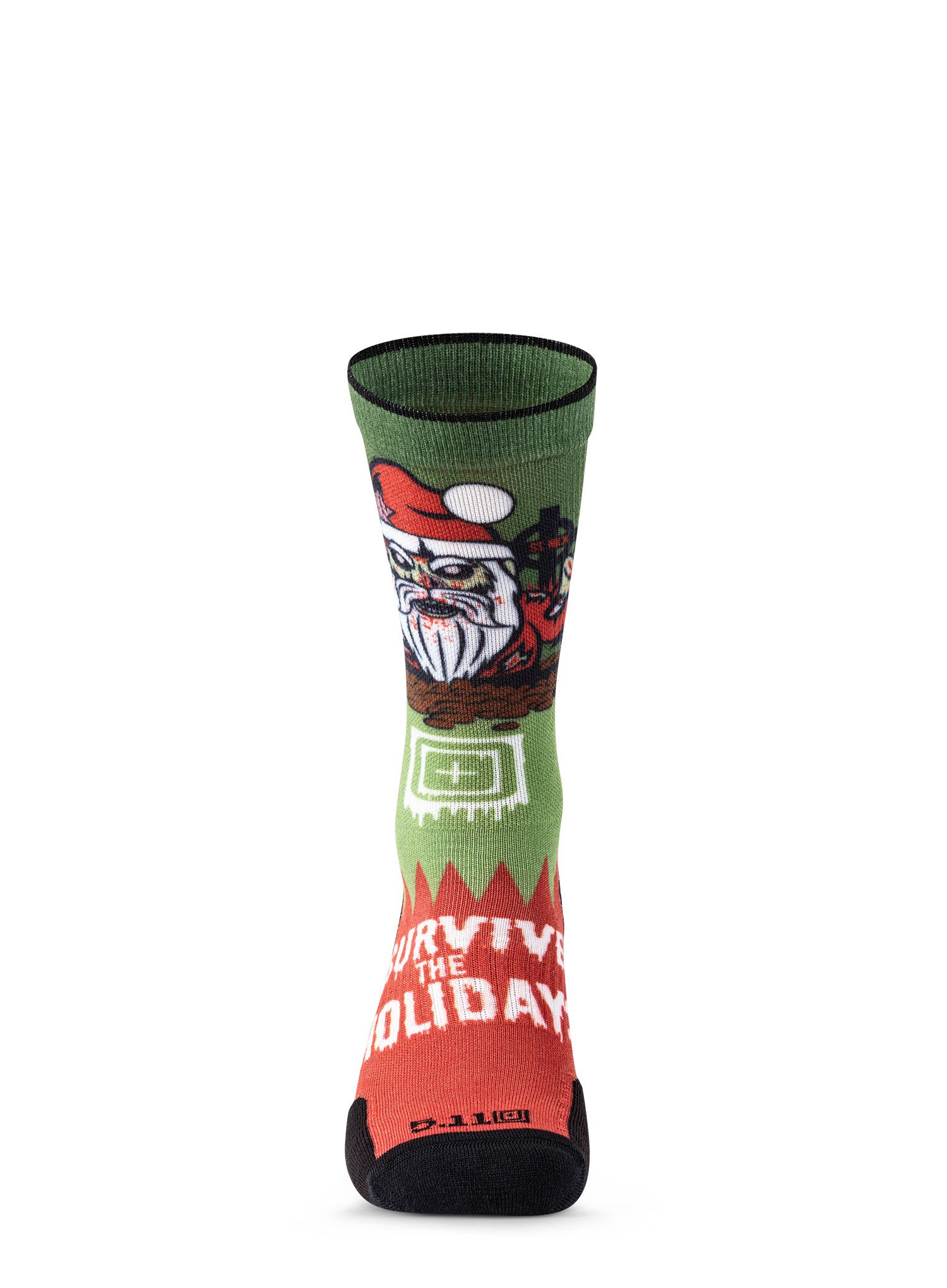 Ponožky 5.11 Xmas Nightmare Sock And Awe - red
