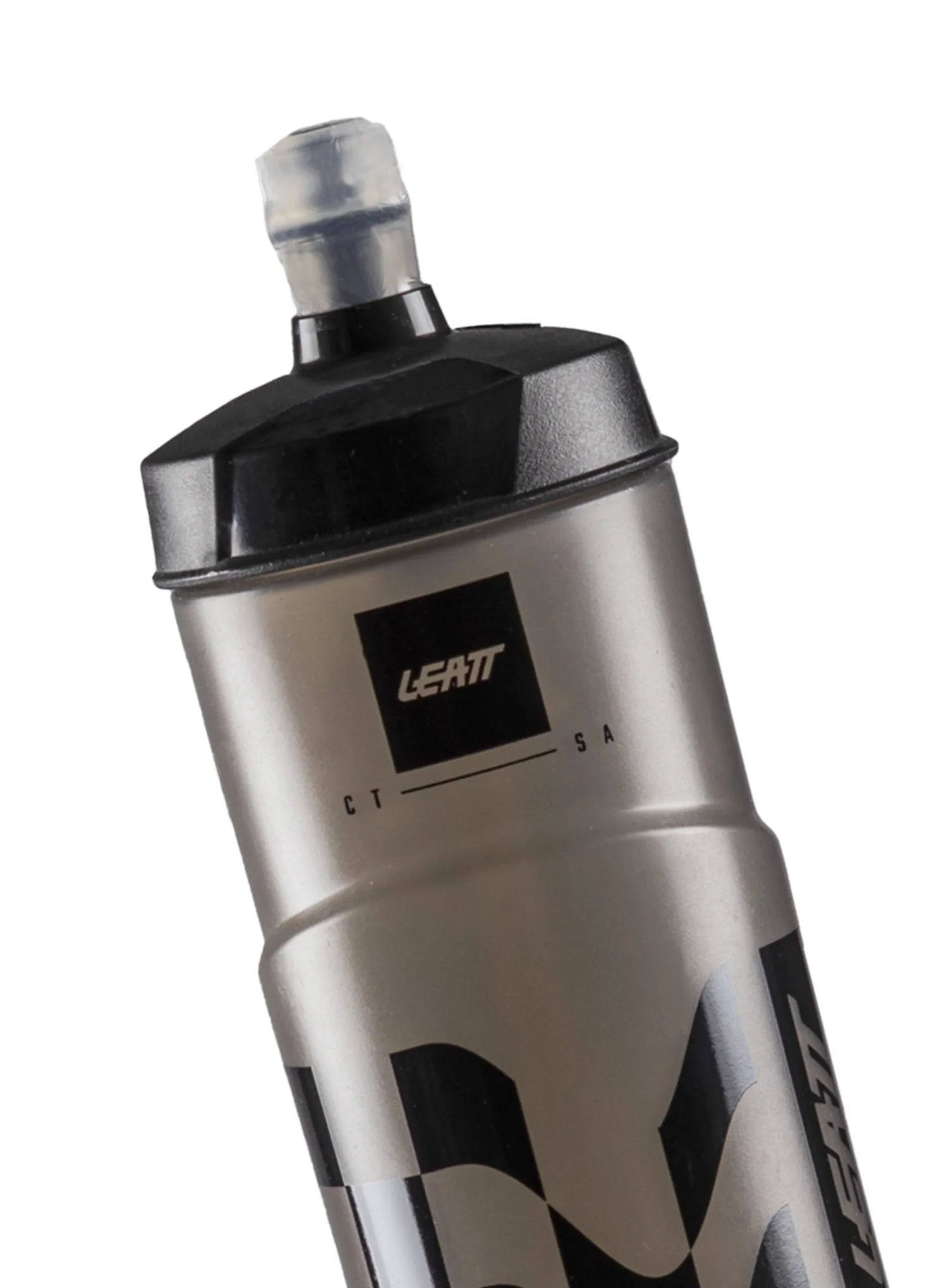 Bidon na kolo Leatt SteadySip Convertible 600 ml Fidlock with Bike Base - smoke