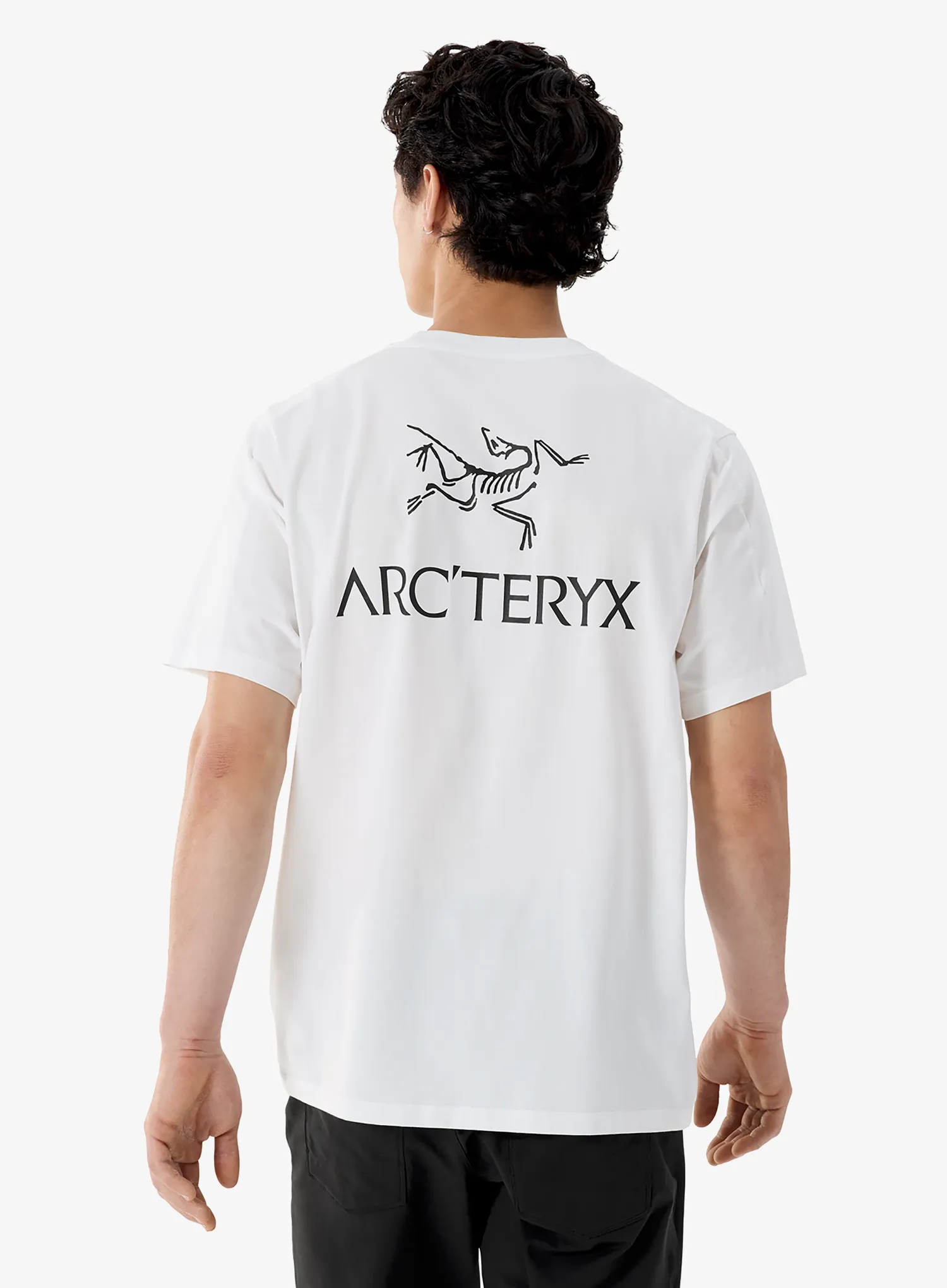 Bavlněné tričko Arcteryx Kragg SL Cotton Bird Word SS - white light/black