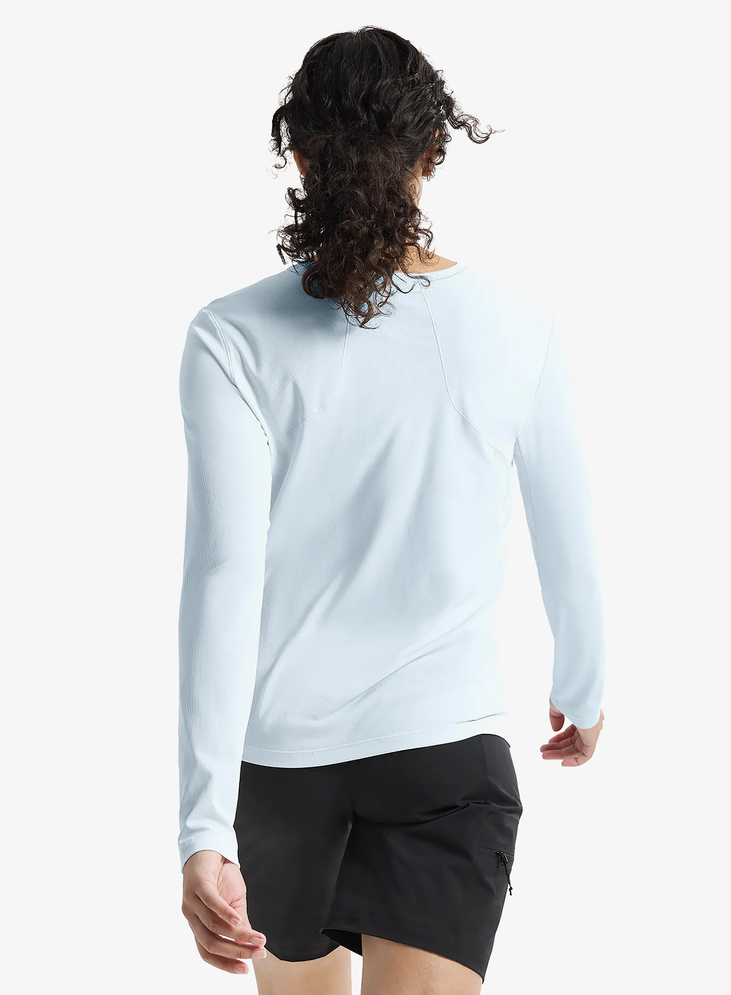 Mikina na běhání dámská Arcteryx Sunna Crew LS - alpine blue