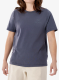 Dámské tričko Arcteryx Kragg SL Cotton Emblem Crew SS - dk stratus