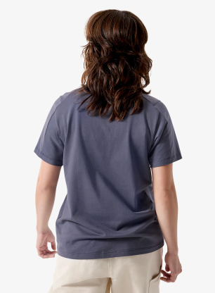 Dámské tričko Arcteryx Kragg SL Cotton Emblem Crew SS - dk stratus
