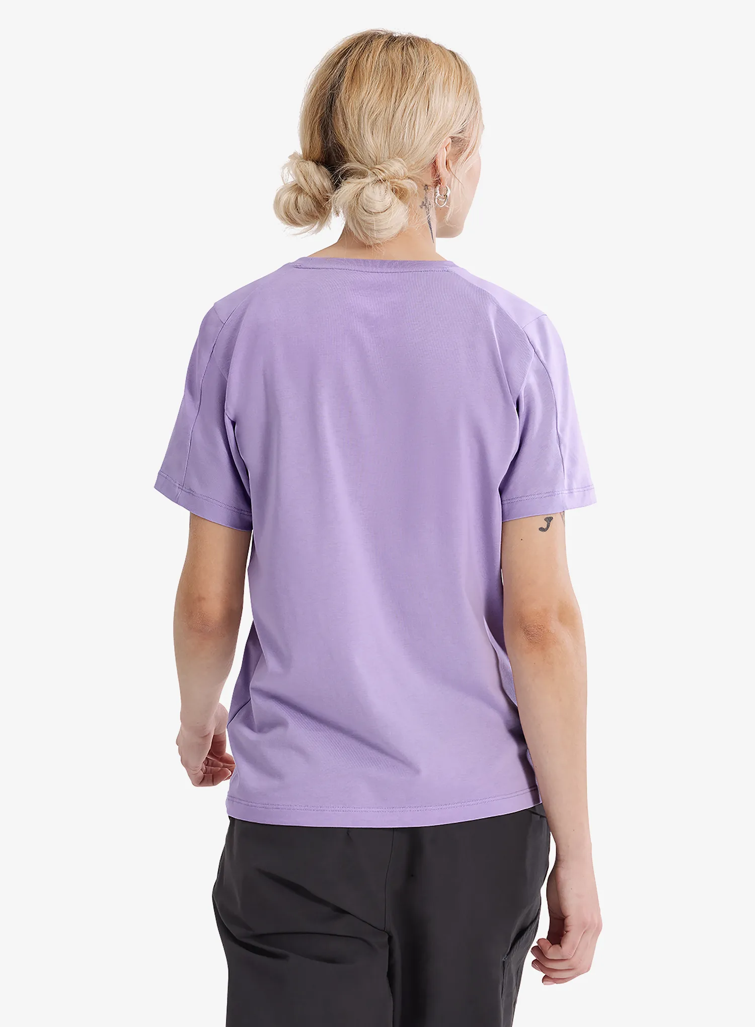 Bavlněné tričko dámské Arcteryx Kragg SL Cotton Emblem Crew SS - mallow