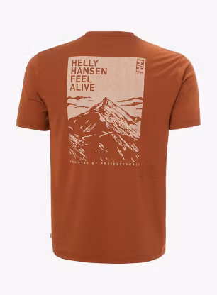 Rychleschnoucí triko Helly Hansen Skog Recycled Graphic T-Shirt - iron oxide