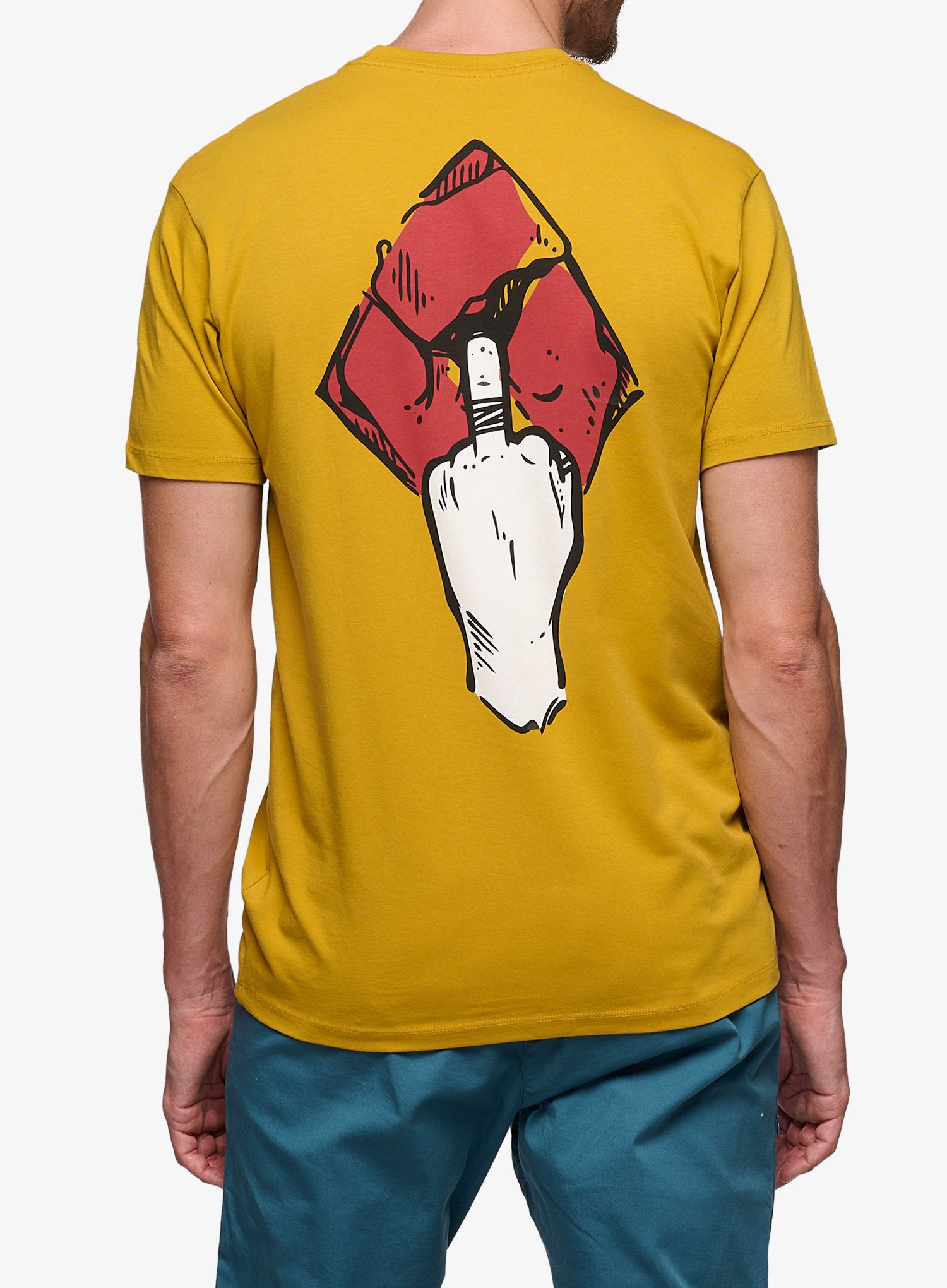 Tričko s potiskem Black Diamond Mono Pocket SS Tee - amber