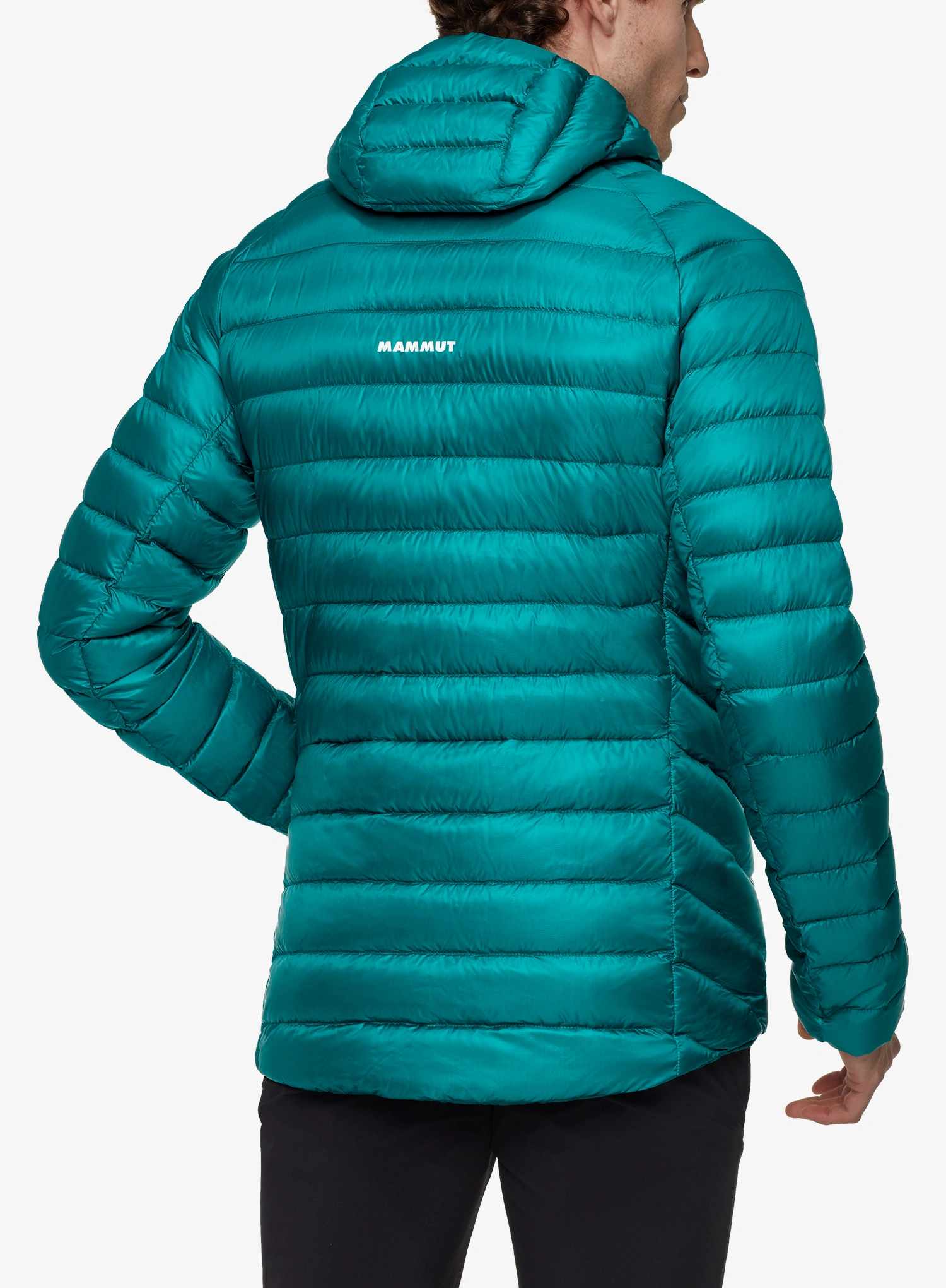 Péřová bunda Mammut Broad Peak IN Hooded Jacket - deep teal/black
