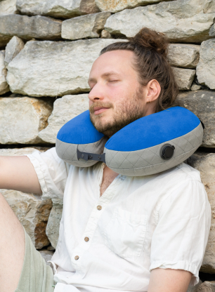 Cestovní polštářek Cocoon U-Shaped Down Neck Pillow - true blue/grey
