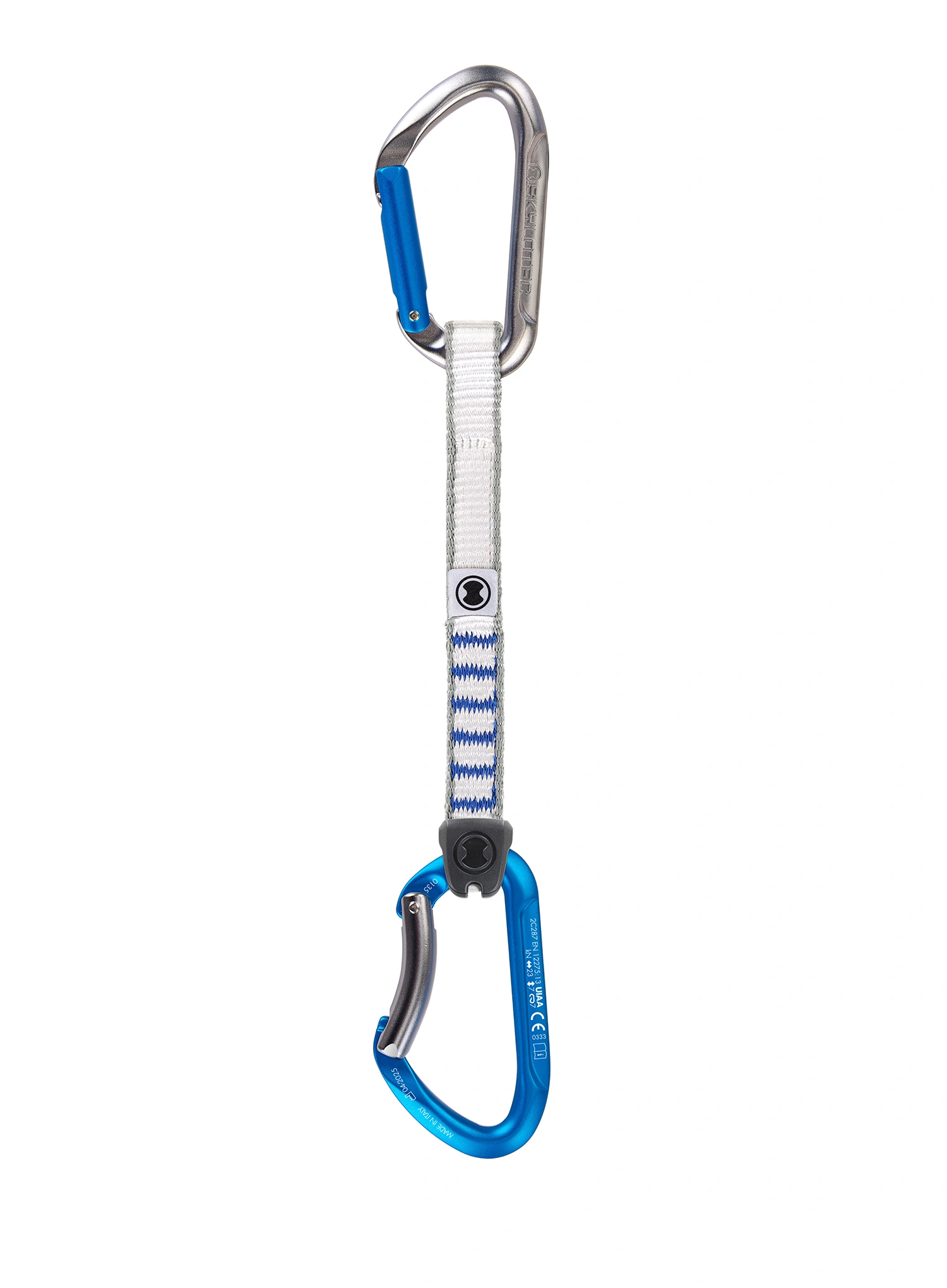 Lezecké expresky SKYLOTEC Salto NY - 6 Pack 17 cm - titanium/electricblue