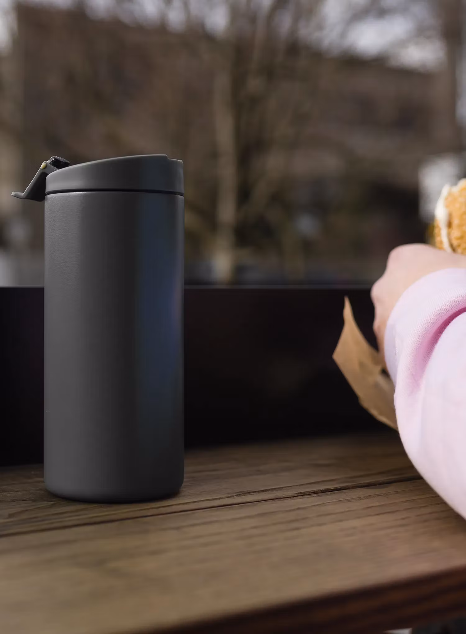 Termohrnek MiiR Flip Traveler 12 oz (355 ml) - basal gray