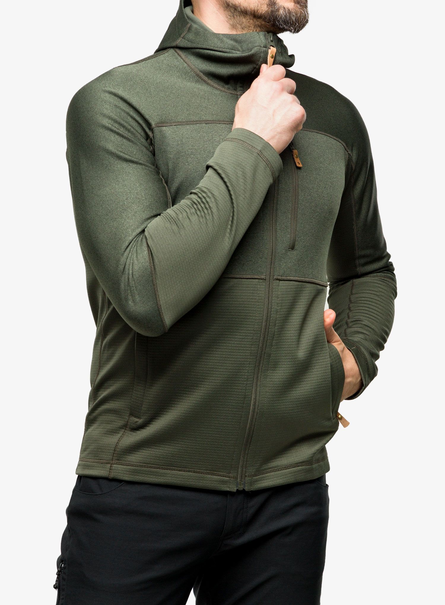 Mikina Fjallraven Abisko Trail Fleece - deep forest
