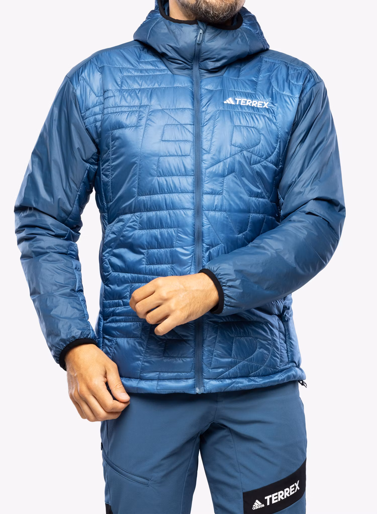 Zateplená bunda adidas TERREX Xperior Varilite PrimaLoft Hooded Jacket - wonder steel